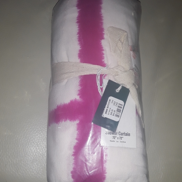 Urban Outfitters Bath Nwt Uo Libby Pink Griddye Shower Curtain